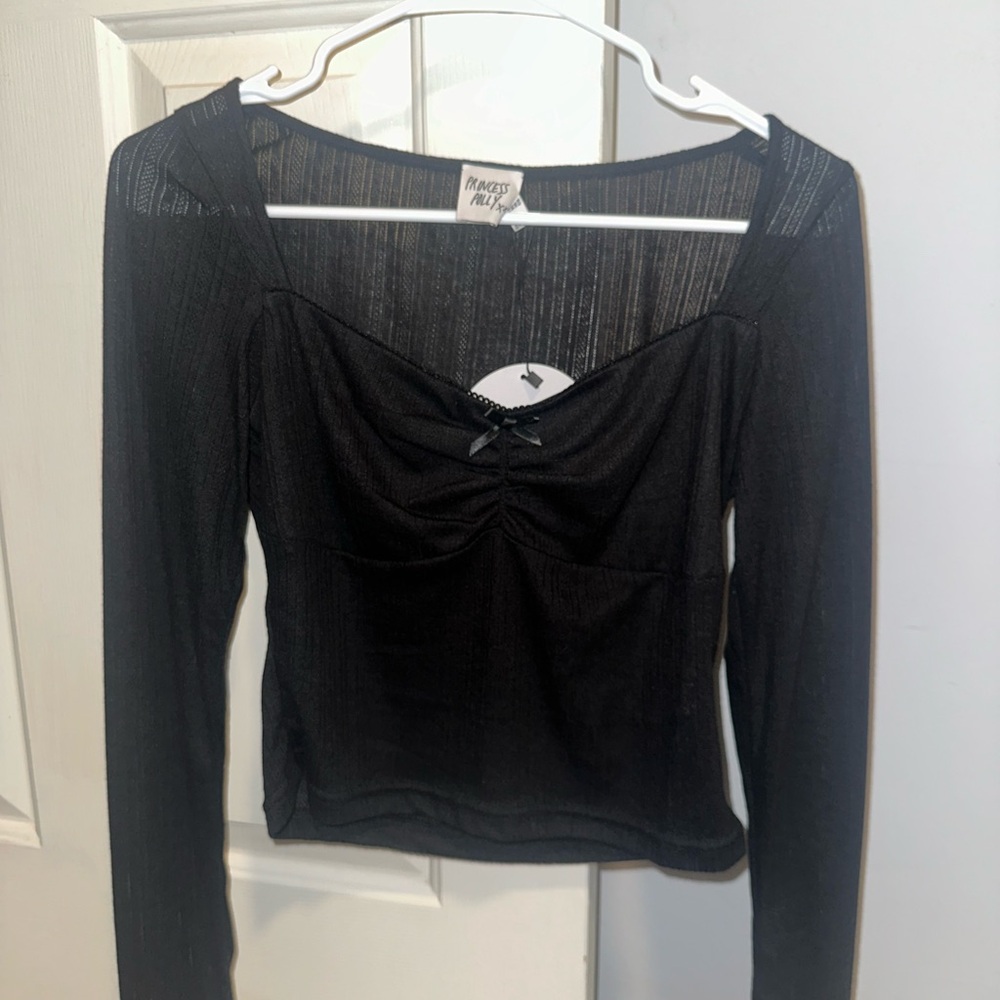 Princess Polly Tari Long Sleeve Top - Black - Picture 3 of 7